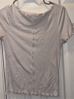 Casual Ruffle Short-Sleeve Top - white